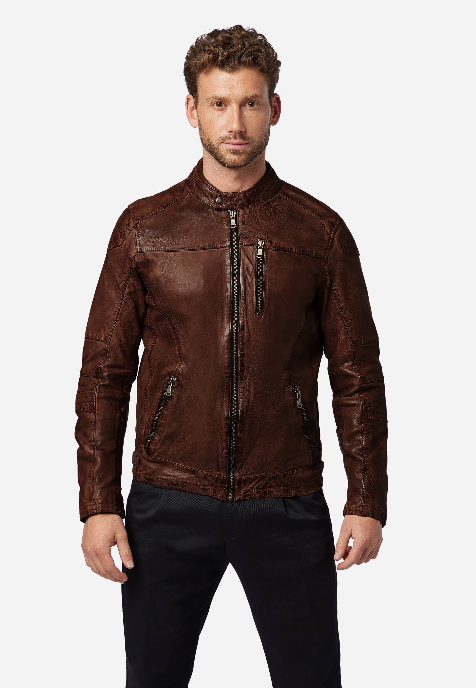 Ricano - Wholesale Leather Jacket - Men's - Josh men's leather jacket - premium lamb leather9
