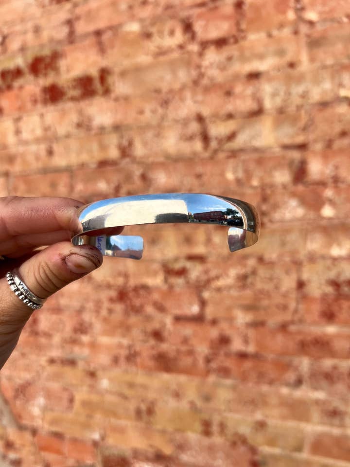 Simple Silver Cuff for wholesale by Cactus Rose Studios