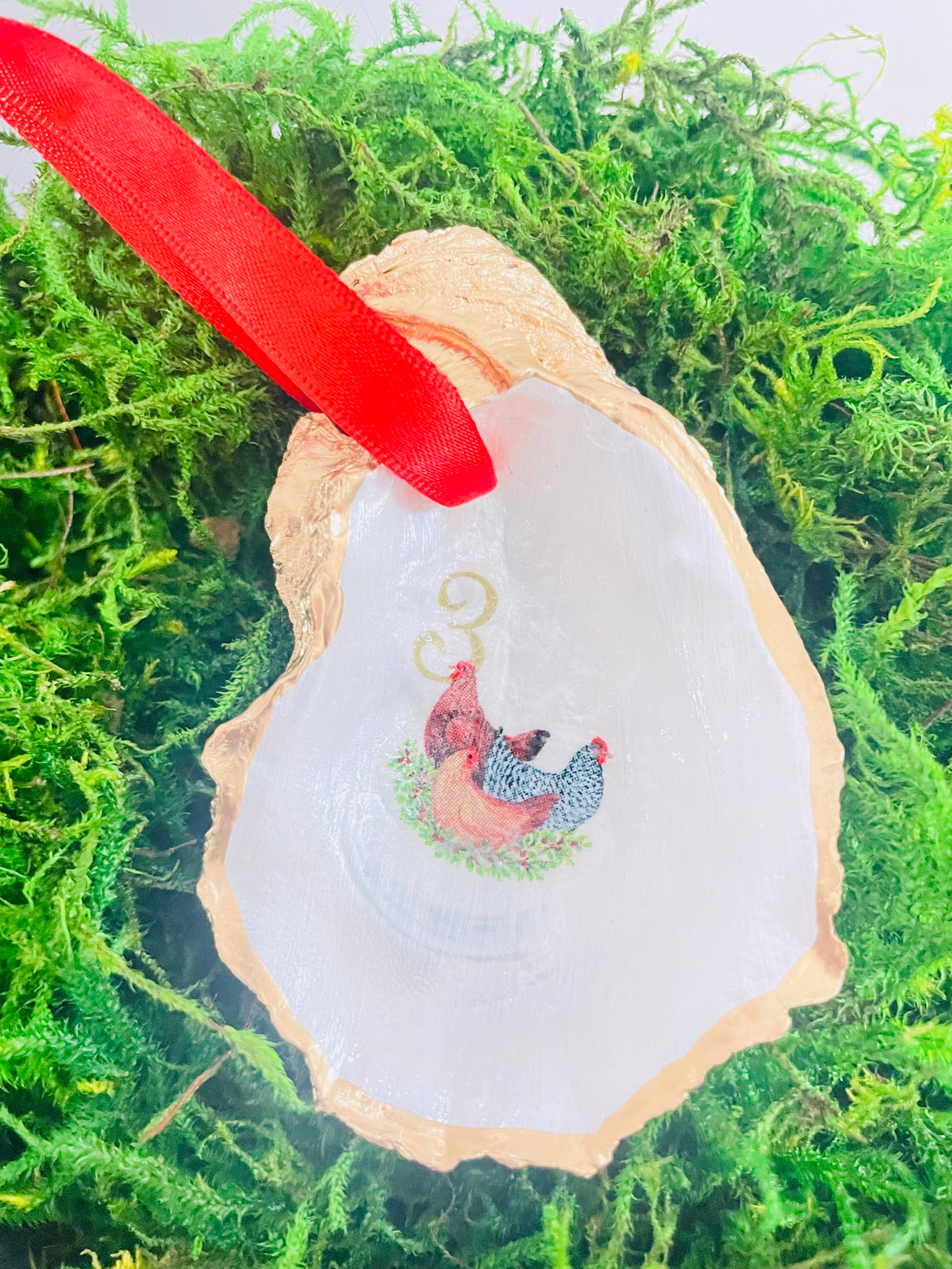 Shells by Shea - Wholesale Ornament - Oyster Shell Ornament Set,12 Days of Christmas Ornaments8