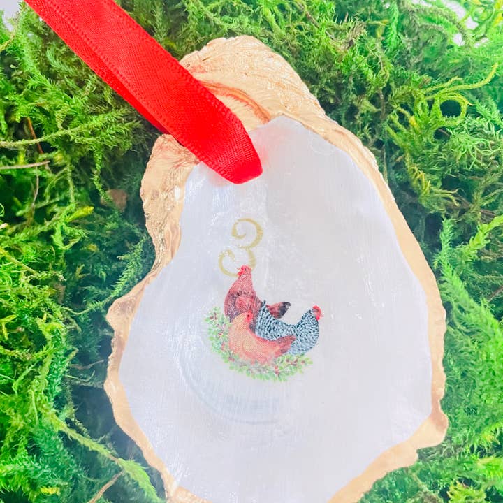 Shells by Shea - Wholesale Ornament - Oyster Shell Ornament Set,12 Days of Christmas Ornaments8