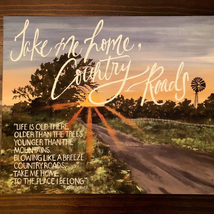 John Denver "Take Me Home" - Wall Art Print for wholesale by STORY DESIGNS