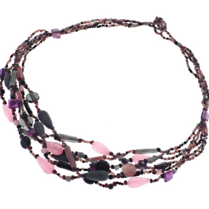 FifiRose - Wholesale Beaded/Pearl Necklace - choose color, 22" bohemian colorful mixed glass seed beads strand necklace4