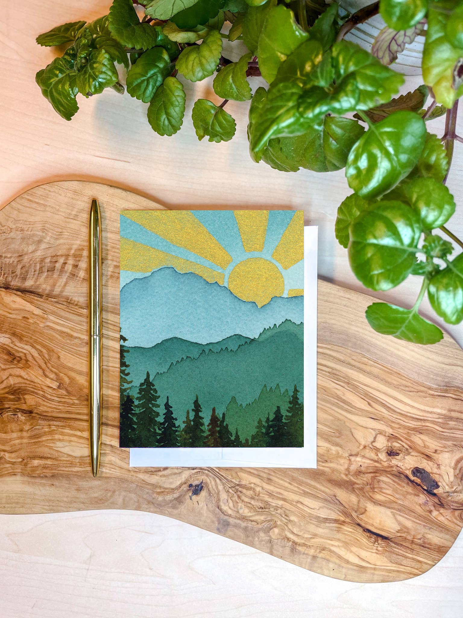 Shelby Thayne Art - Wholesale Everyday Greeting Card - Turquoise Mountain Sunshine - Greeting Card
