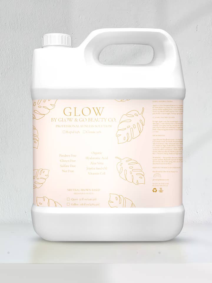 GLOW Sunless Tanning Solution for wholesale by Glow & Go Beauty Co