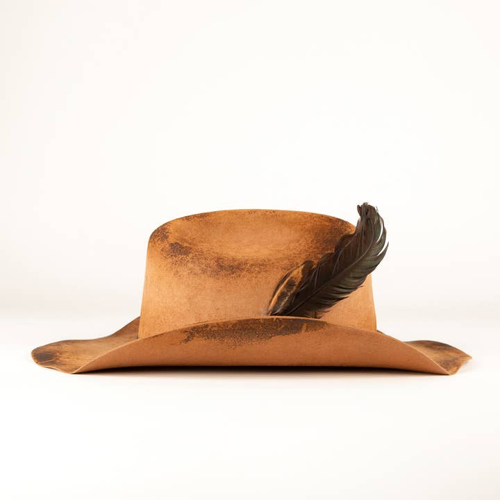 Elegancia Tropical Genuine Panama Hats - Wholesale Cowboy hat – Unisex - Wrangler - Distressed, Burnt Style, Fine Cowboy Wool Hat1