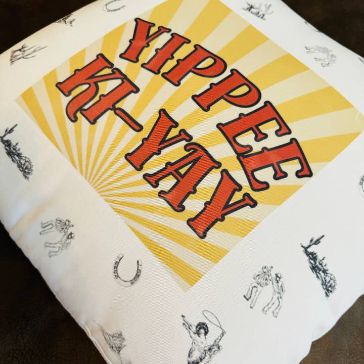 Buck Wild Hacienda - Wholesale Throw Pillow Cover - Yipee Ki-Yay Throw Pillow Cover1