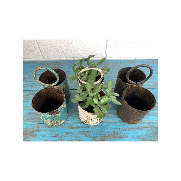 Set Of 3 Double Metal Indian Food Pots With Central Handle for wholesale by Paloma Black (Casa Natura Design, S.L.)