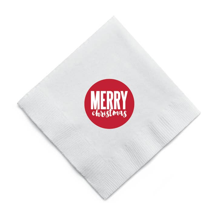 Christmas Circle Cocktail Napkins for wholesale by MADdesign