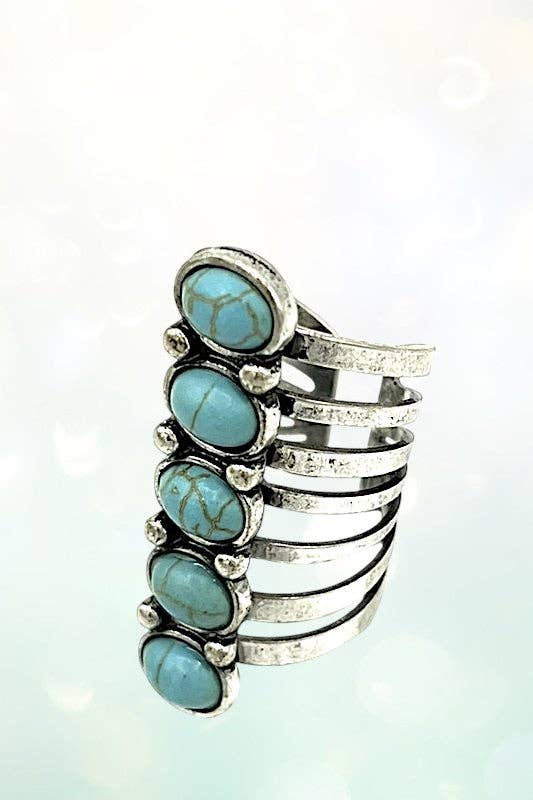 Andrea Bijoux - Wholesale Cocktail/Statement Ring - WESTERN GEM PAVE CUFF STATEMENT RING0
