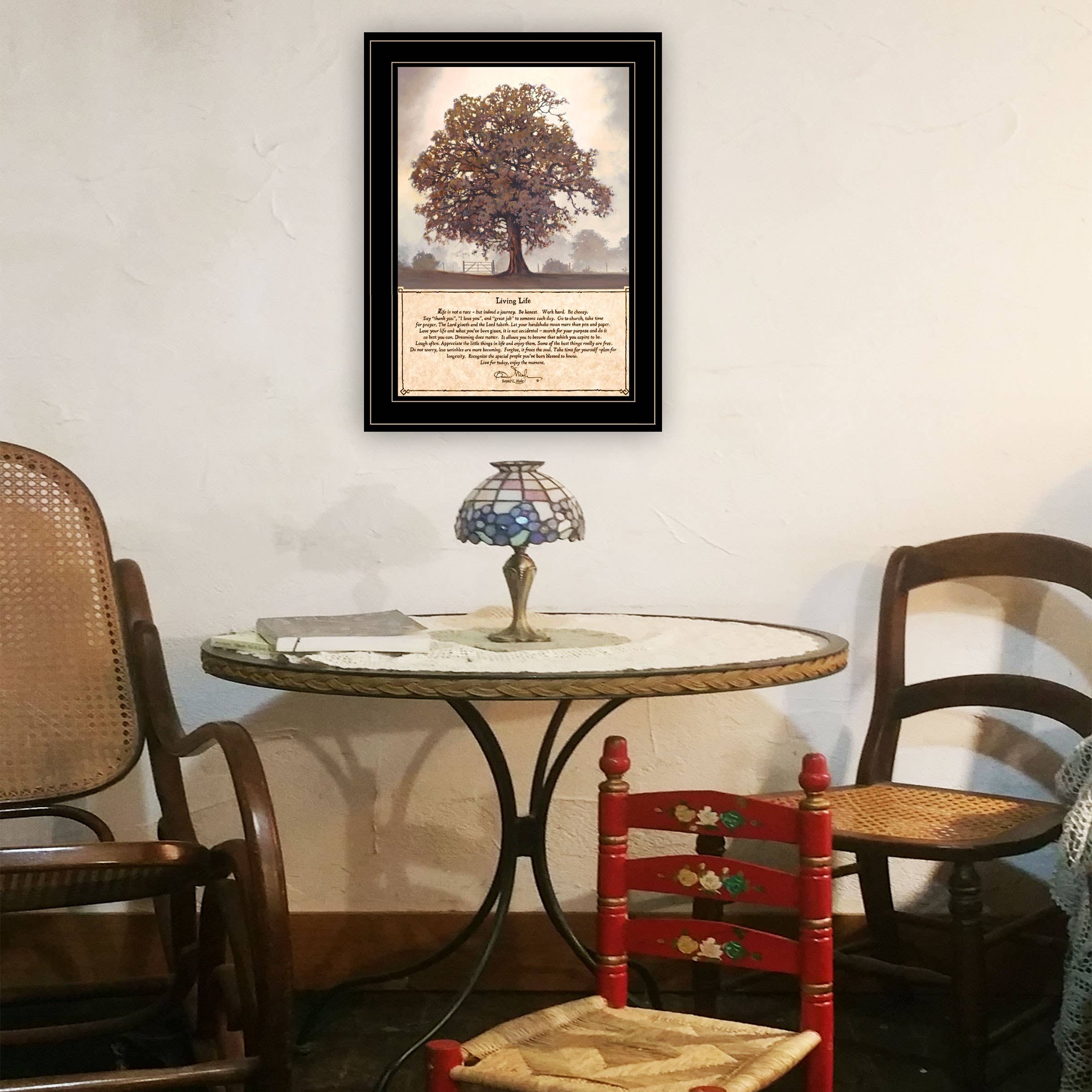 HomeRoots - Wholesale Art print - Living Life 7 Black Framed Print Wall Art3