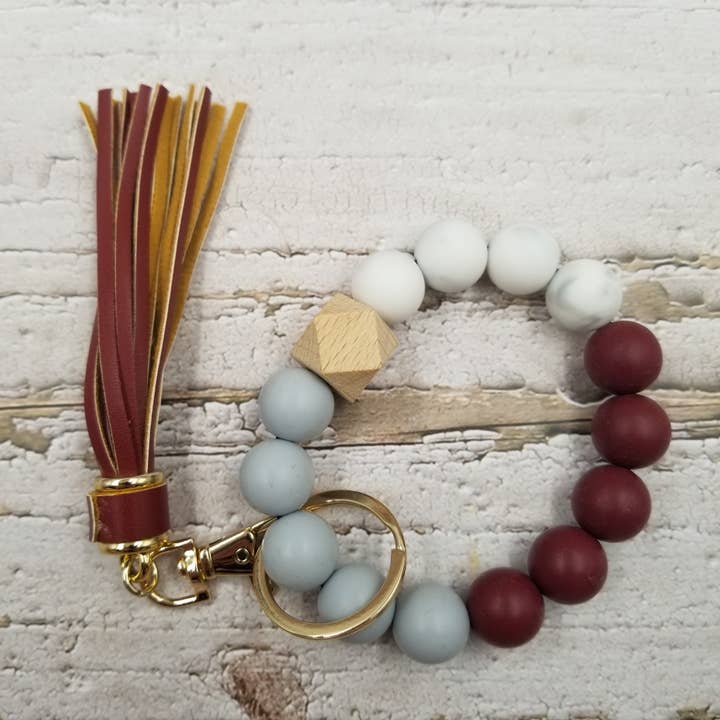 Treasure Wholesale - Wholesale Keychain - Women's - Handmade Silicone Bead Bangle Keychain