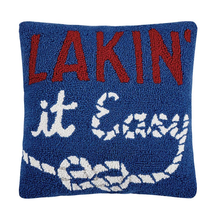 Lakin' It Easy Hook Pillow for wholesale by Peking Handicraft