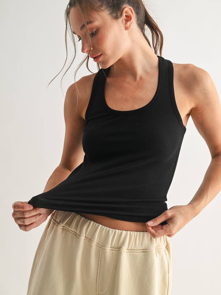 Mono B - Wholesale Tank Top - Women's - Slim Fit Scoop Neck Tank Top1