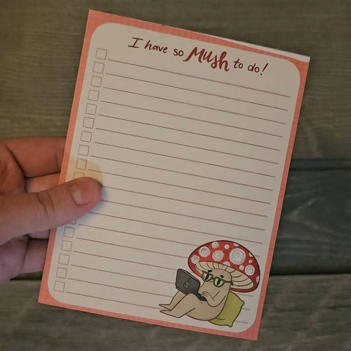 So Mush To-Do Notepad -Discounted for wholesale by Fireweed Paper Ink