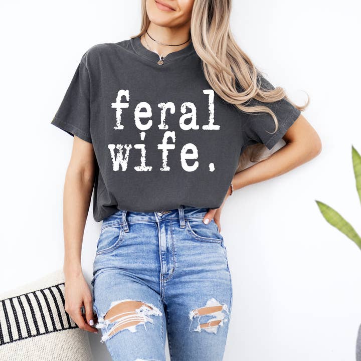 CMD Wholesale - Wholesale T-Shirt (Graphic) - Unisex - Feral Wife Graphic Tee1