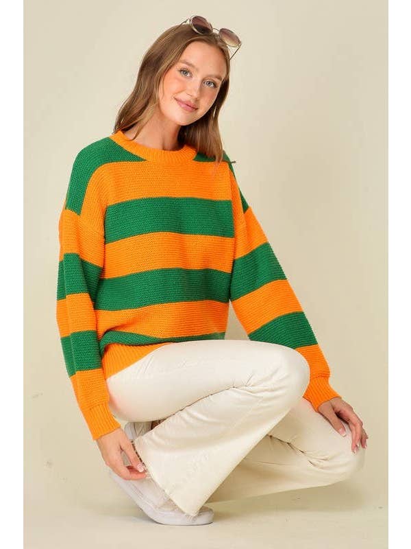 Vanilla Monkey – Engroshandel Pullover - Dame – Game Day stribet sweater8