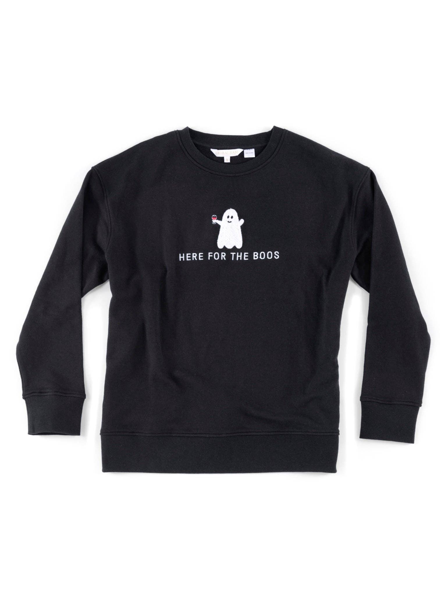 Shiraleah - Wholesale Sweatshirt - Women's - "HERE FOR THE BOOS" SWEATSHIRT, BLACK0