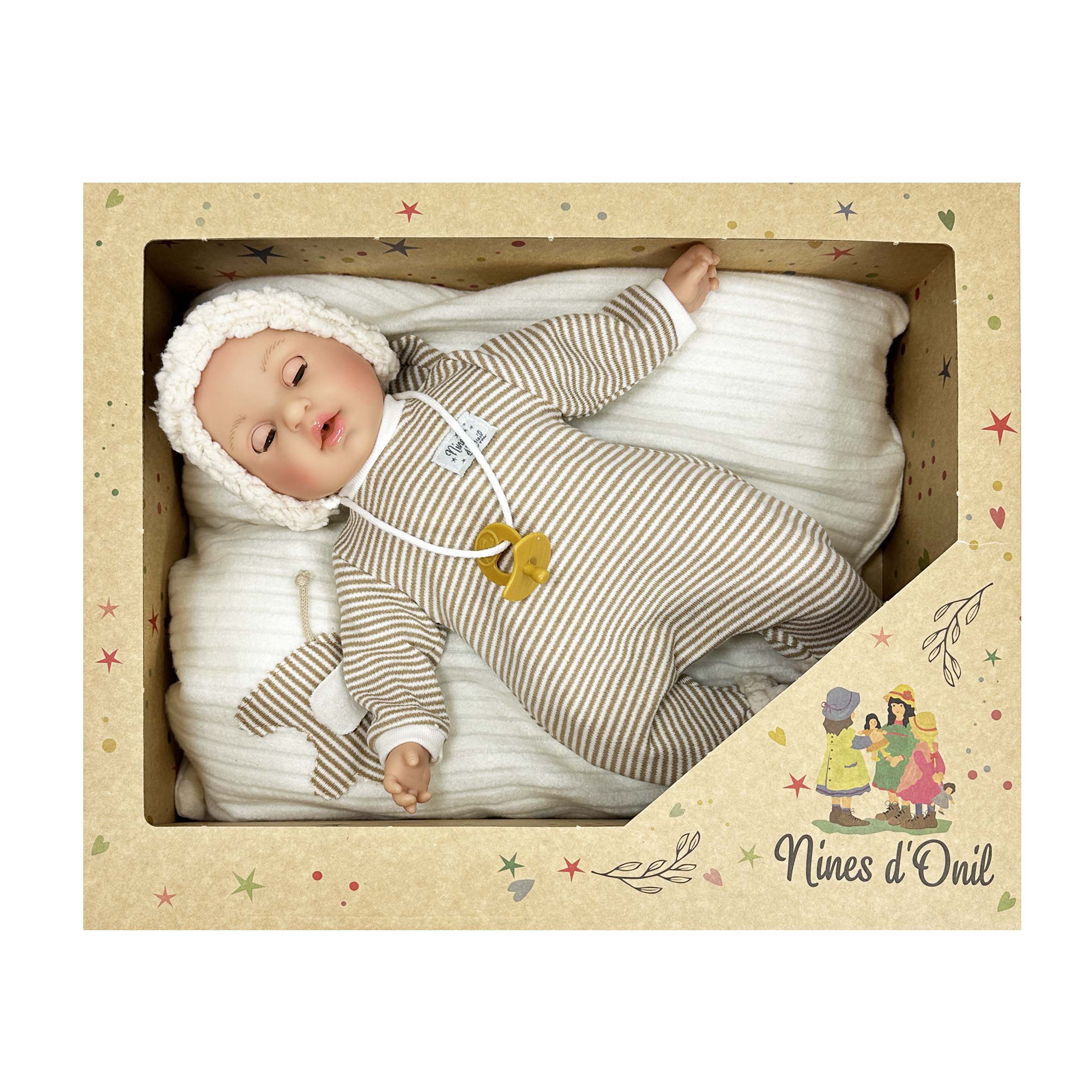 Nines Artesanals d'Onil Dolls – Boneca - Crianças por atacado – BONECA ÁLEX DREAMER CASTANHA PELE CLARA2