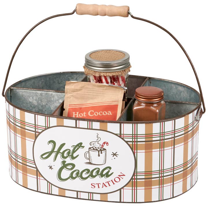 Hot Cocoa Station Caddy for wholesale by Primitives by Kathy