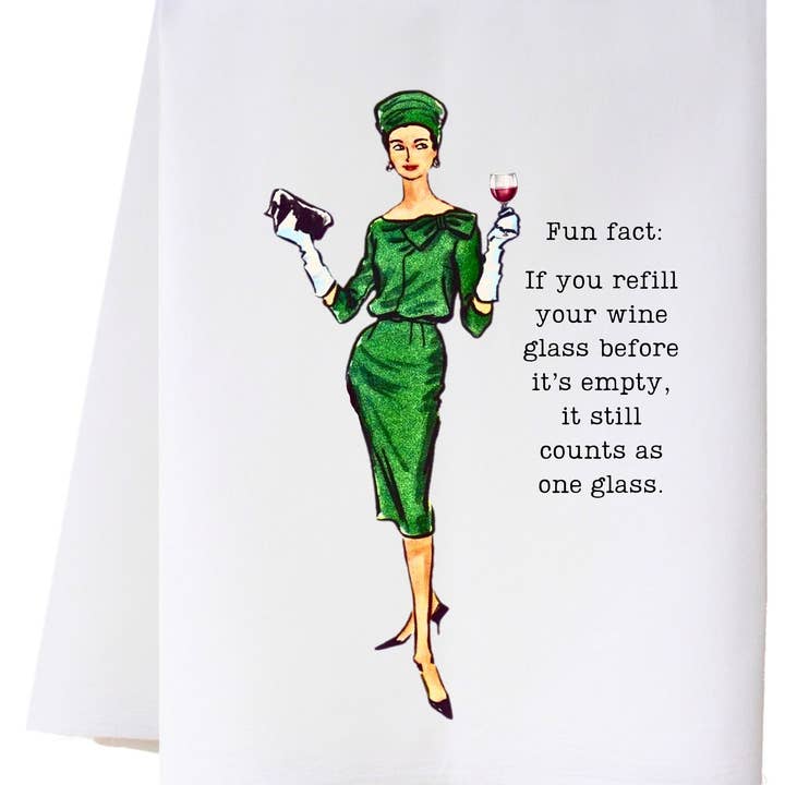 Fun Fact Kitchen Towel for wholesale by Cora & Pate