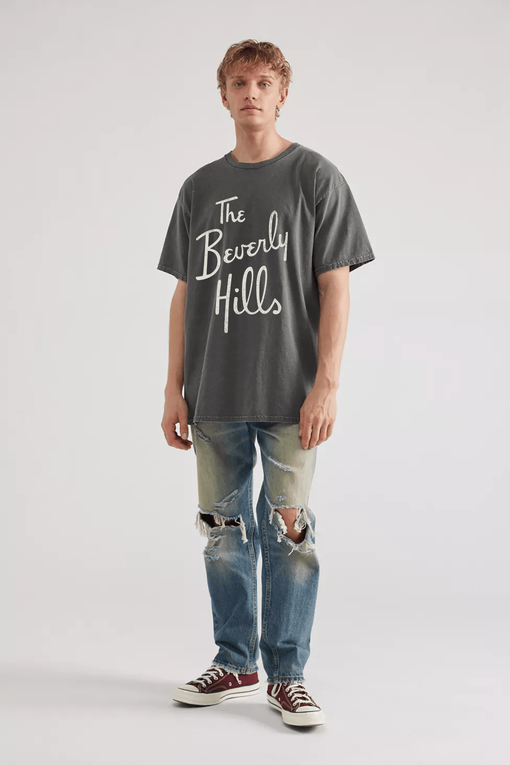 KILLER RETRO - Wholesale Screen Printed T-Shirt - Unisex - Vintage Beverly Hills Graphic Tee2