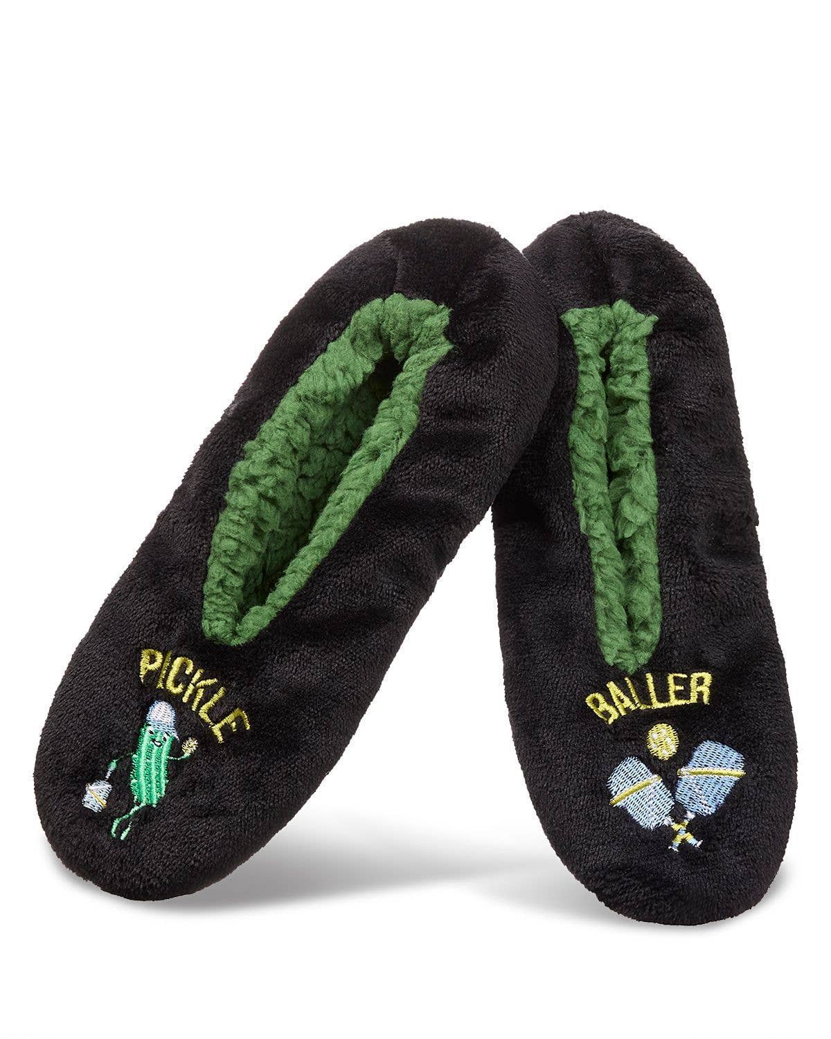 Black Pickle Baller Sherpa Lined Slippers for wholesale on Faire0
