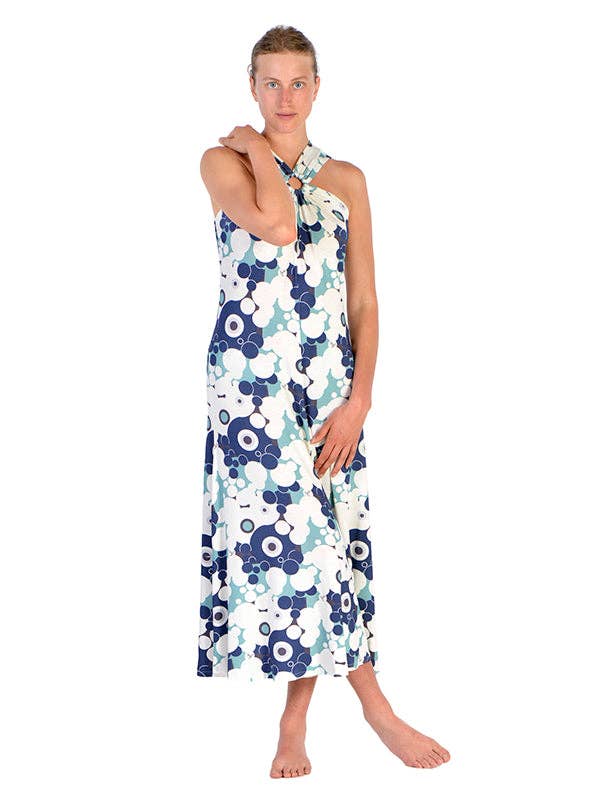 Vestido largo anillas - Blue Bubbles para venta al por mayor de Bini Como