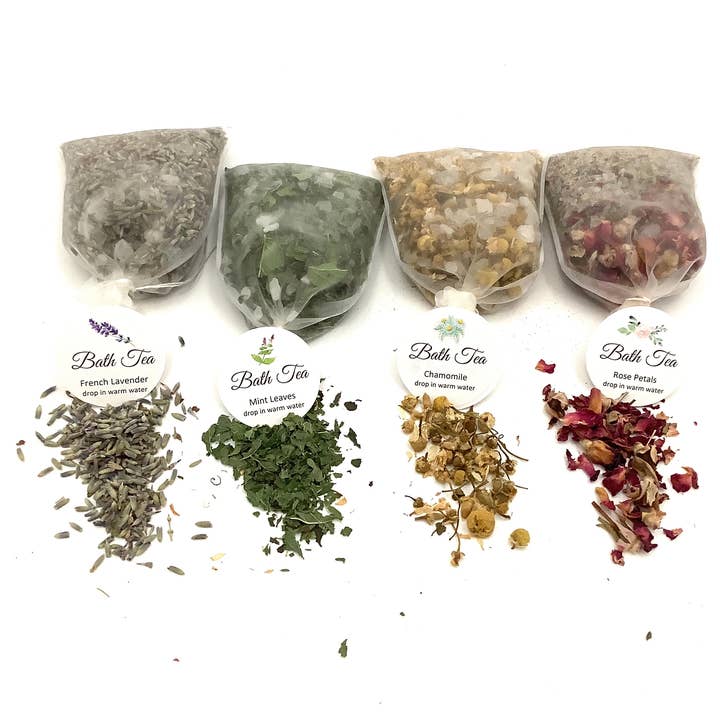 All Little Cute Things - Wholesale Bath Soak/Milk - Bath Tea Bags, Rose Petals and Sea Salts Spa Soak
