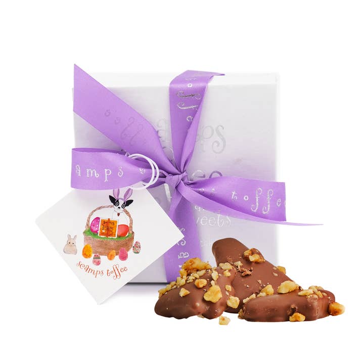 4oz Box - Easter Toffee - Chocolate Covered for wholesale by Scamps Toffee