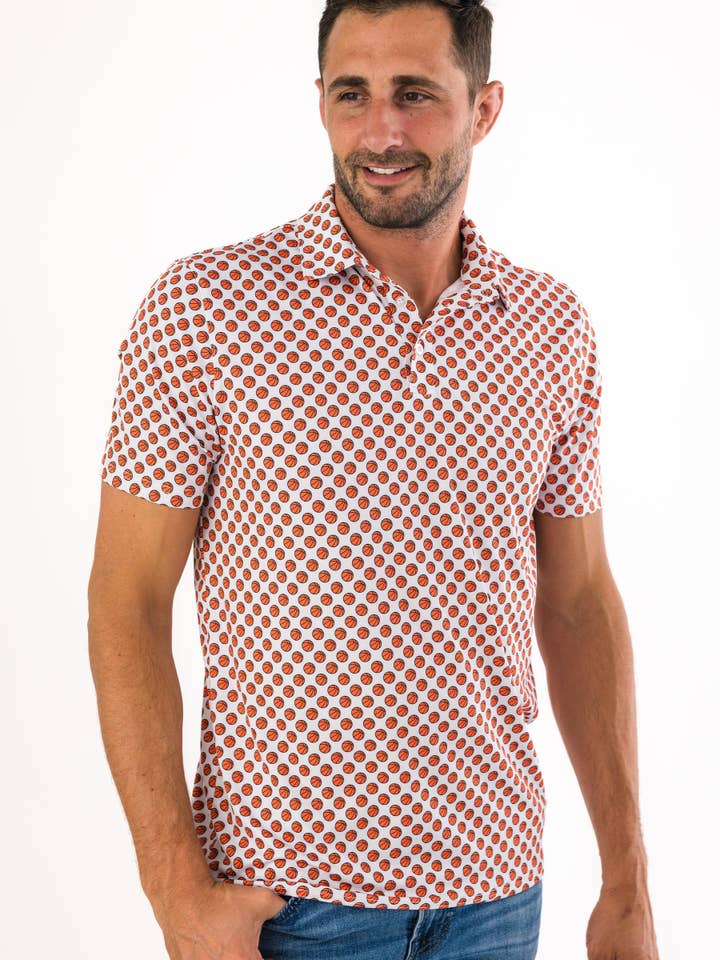 Orange Boys Basketball Madness Knit Short Sleeve Performance Polo
for wholesale on Faire6