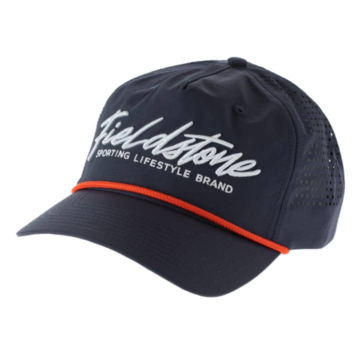Fieldstone - Sporting Lifestyle Brand - Wholesale Flat Brim Cap - Men's - Hydro 3D Puff Script Logo Hat (496)