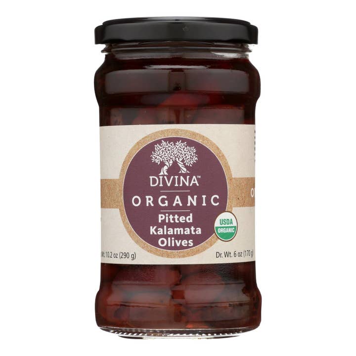 Divina - Organic Pitted Kalamata Olives - Case Of 6 - 6 Oz. for wholesale by Ware Spark