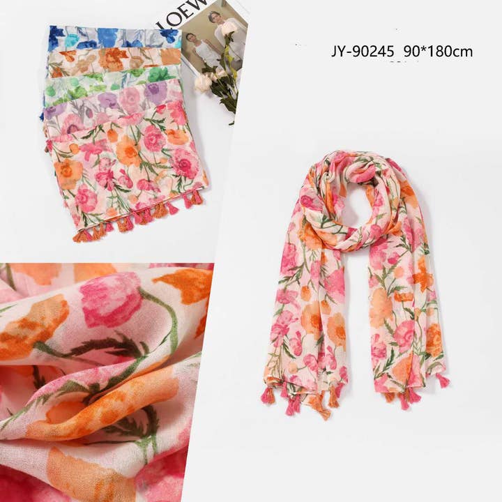 Lange Schals – Neue Frühlingskollektion Jy90245 für den Großhandel von Nola by bijusol