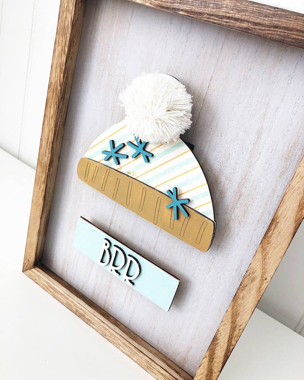 Foundations Decor - Wholesale DIY Craft Kit - Foundations Decor Simply Framed - BRRR Snow Hat DIY kit5