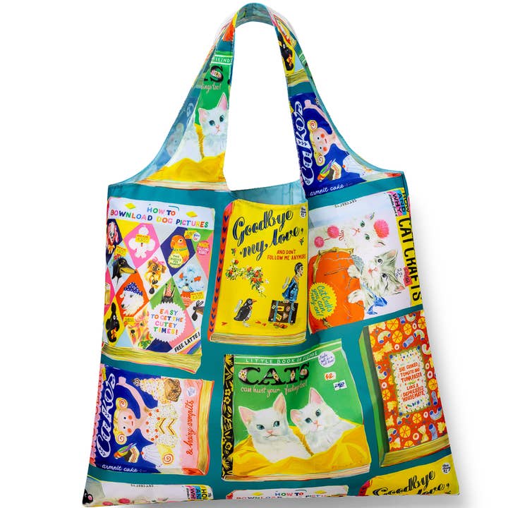 Yellow Owl Workshop – Saco de mercearia/compras por atacado – Bolsa reutilizável Art Sack® Useless Books por Anna Hoyle0