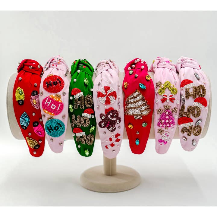 Bash - Wholesale Fashion Headband - Women's - Christmas Headband, Christmas Accessories, Beaded Headband