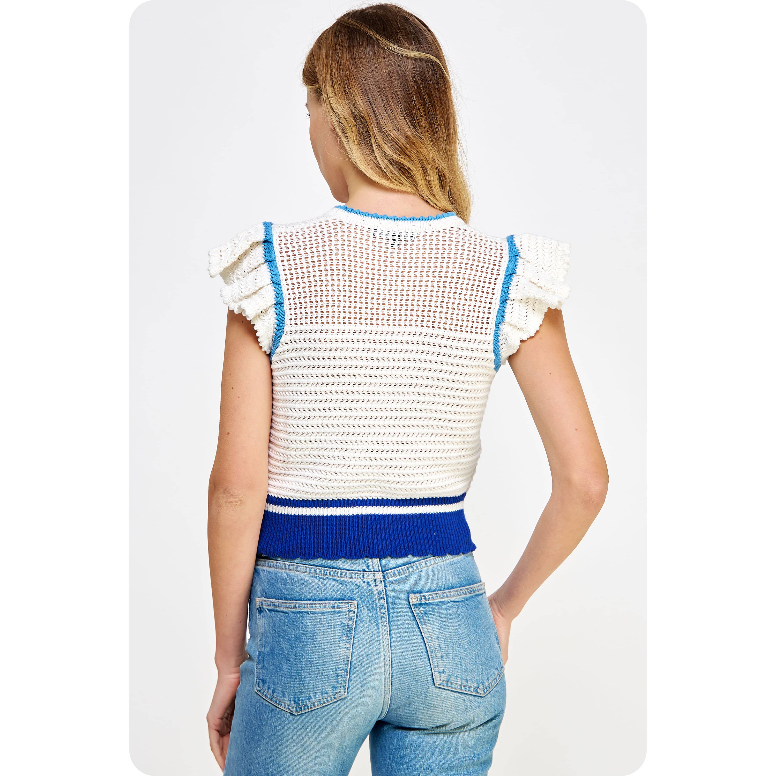 Strut & Bolt - Vente Haut en maille – femme - Haut en tricot à tissage ouvert au crochet14