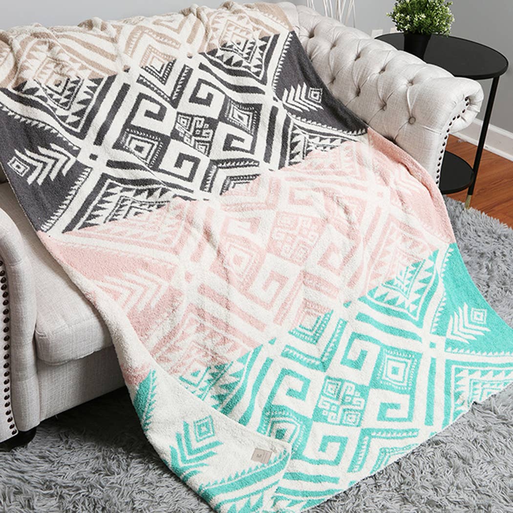 Fashion City - Vendita all'ingrosso Plaid - Comoda coperta morbida con motivo tribale 8