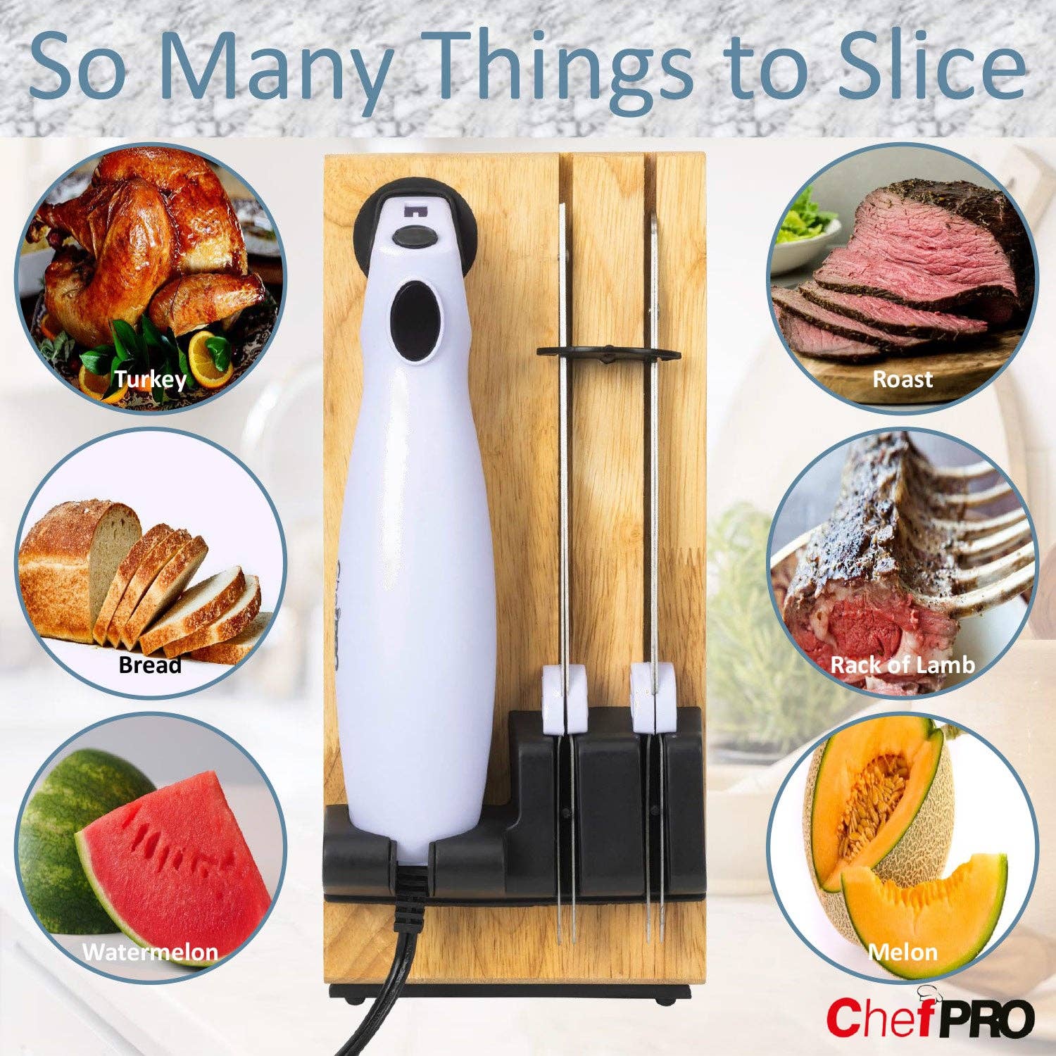 ShopBobbys – wholesale Kökskniv – PREMIUS tandad snidning elektrisk knivsats med trästativ2