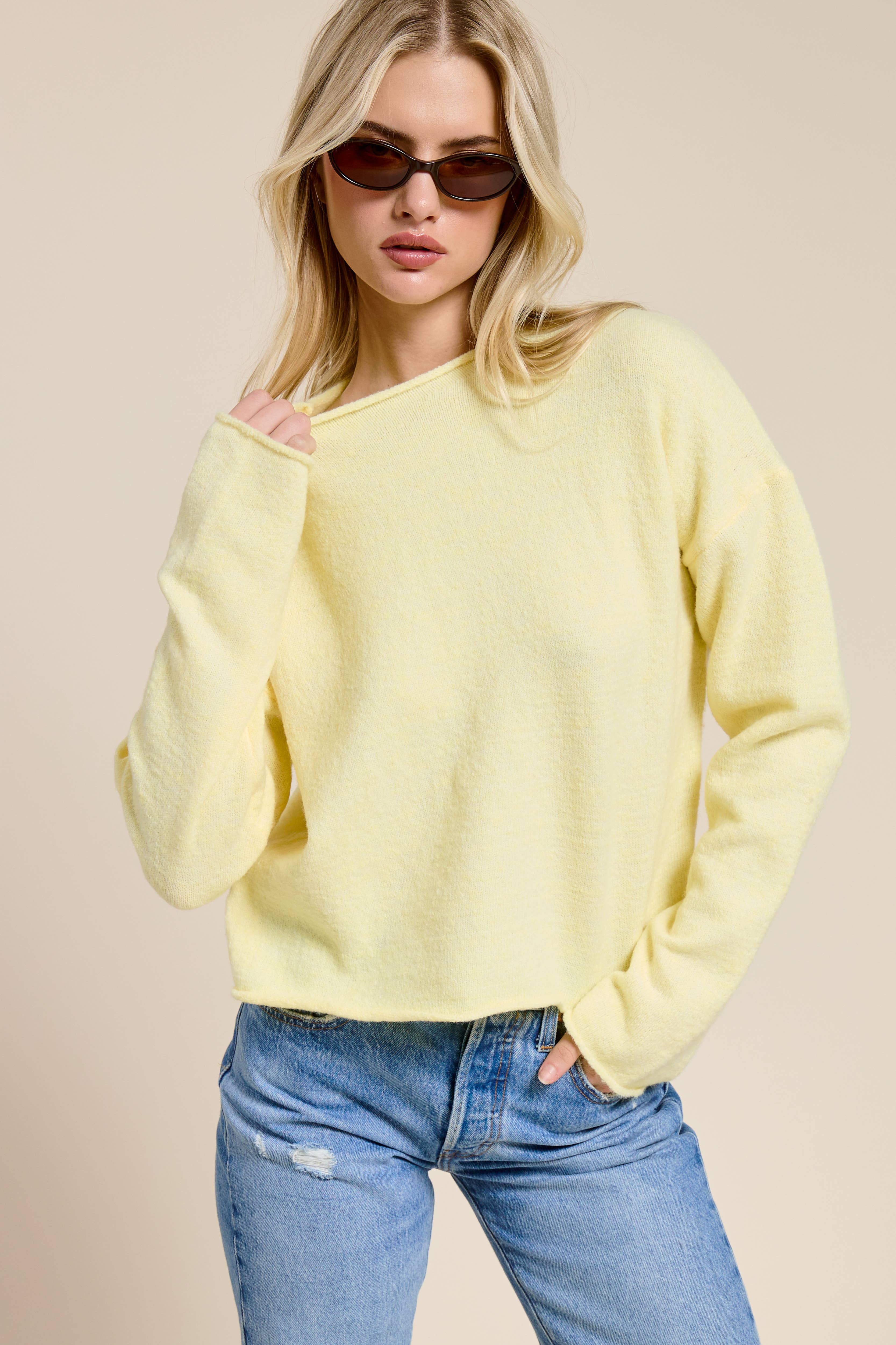 Mimosa - Wholesale Knit Sweater - Women's - Essential Pullover Sweater Top4
