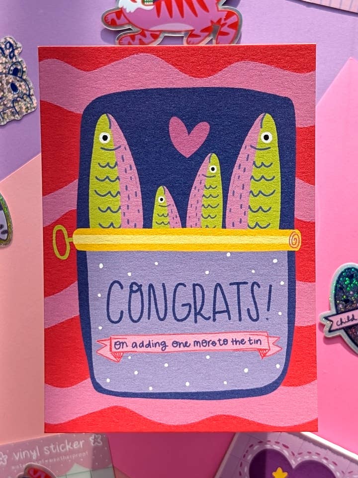 Herzlichen Glückwunsch zur Hinzufügung eines weiteren zur Blechpostkarte für den Großhandel von Studio Kumimi