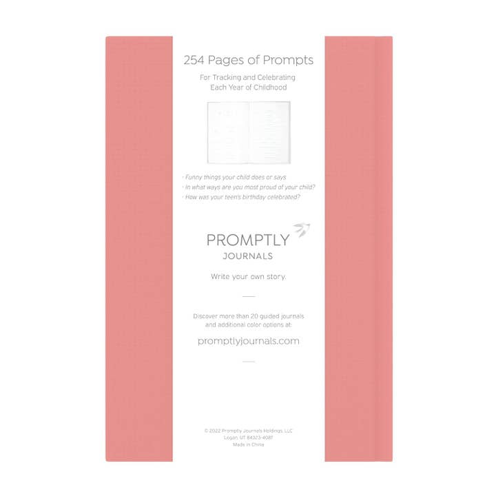 Promptly Journals - Wholesale Diary – Maternity - A Complete Childhood History: Pregnancy to 18 Years Journal 1