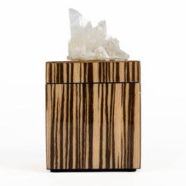 Lacquer Wood Mini box with quartz for wholesale by ROX GALLERY