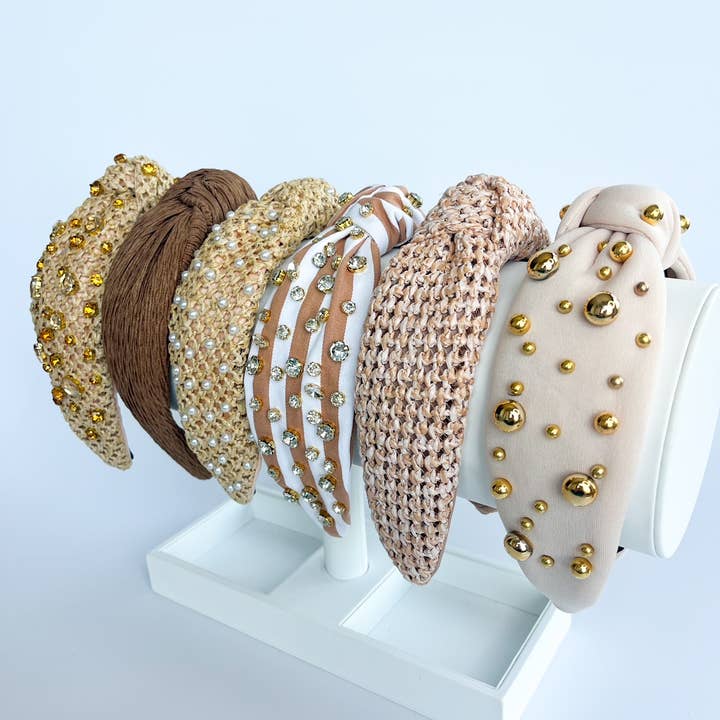Brittyland - Wholesale Fashion Headband - Women's - Beige Headbands Spring Headband Summer Headband