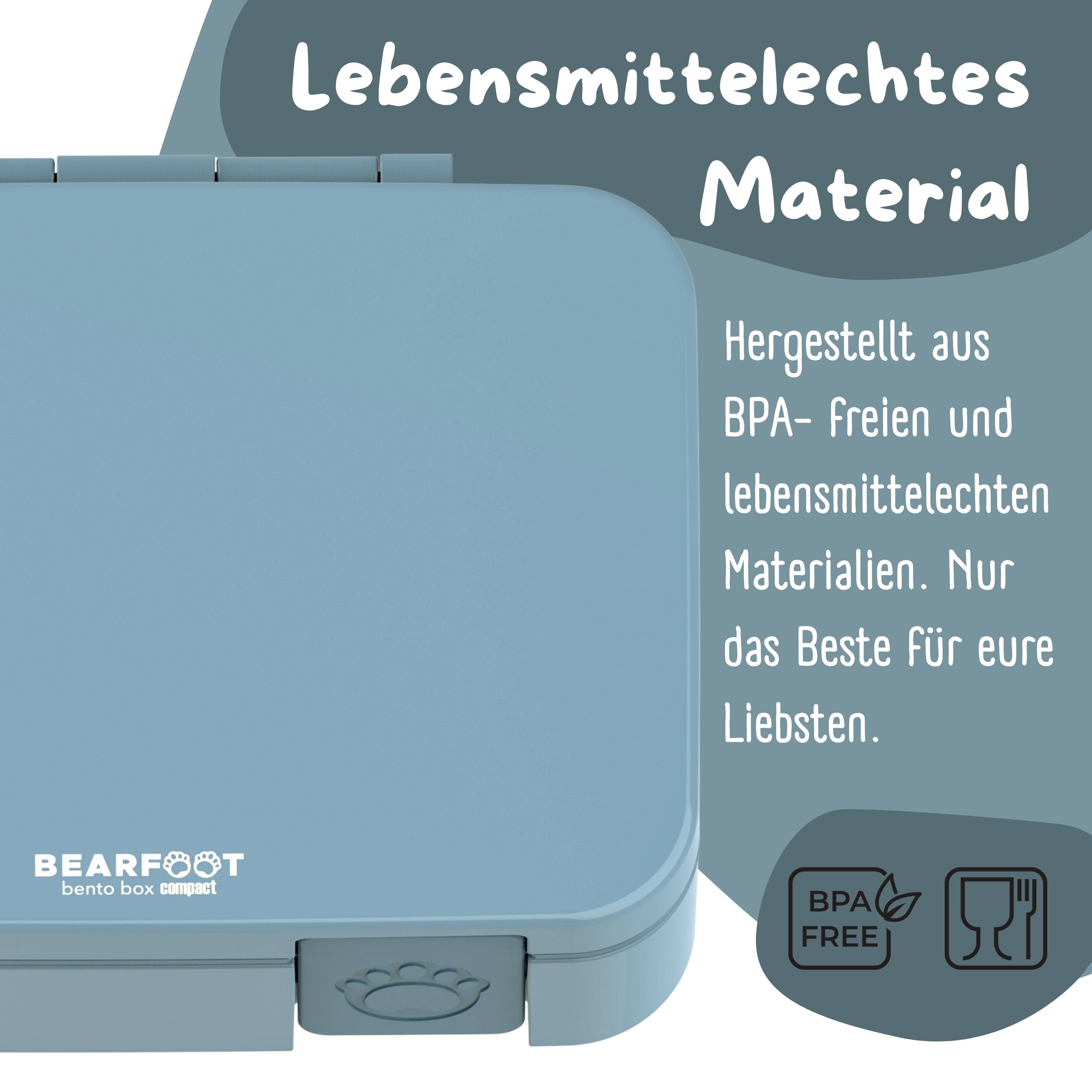 BEARFOOT - Wholesale Broodtrommel/lunchdoos - Kinderen - Broodtrommel met vakken, licht & lekvrij - blauw12