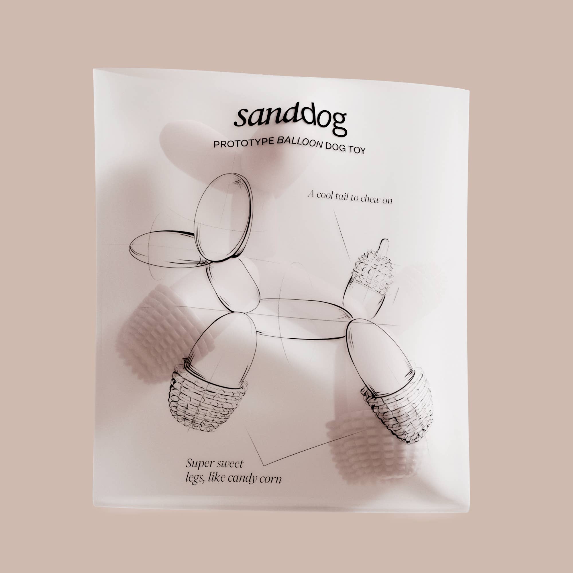 SANDDOG - Vente Jouet – chien - Jouet chien ballon artistique - rose3