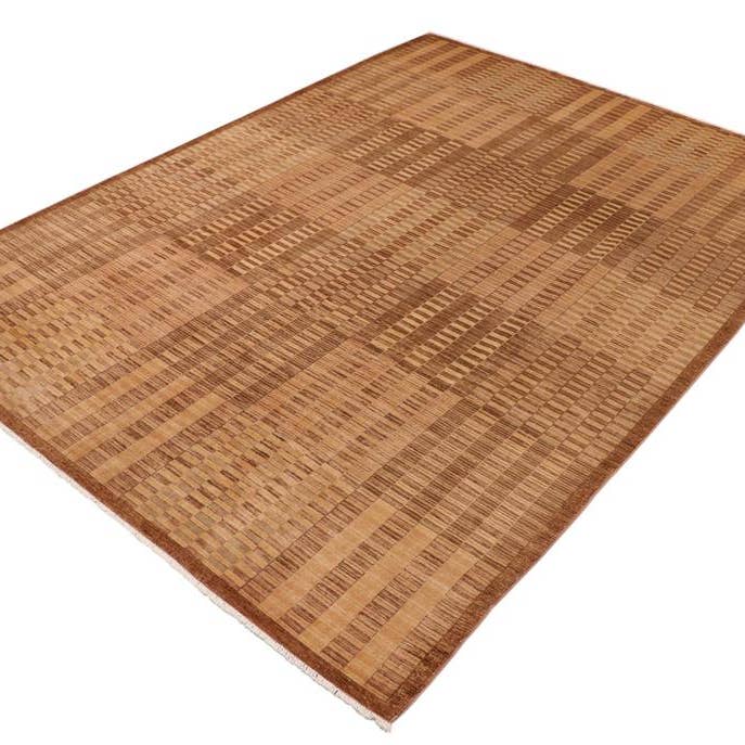 Boho Chic Gabbeh Joeann Lt. Brown/Green Wool Rug - 9'11'' x 13'7'' for wholesale by Arshs Fine Rugs