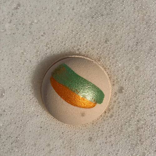 Made in Birstall Soapery - Vente Bombe de bain/poudre effervescente pour le bain - Bombe de bain artisanale mango No.5 Vegan sans SLS1