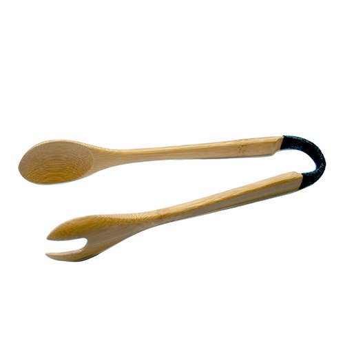 Ustensile asiatique, pince à salade en bambou. #NB -340 pour la vente par World Treasure Trading