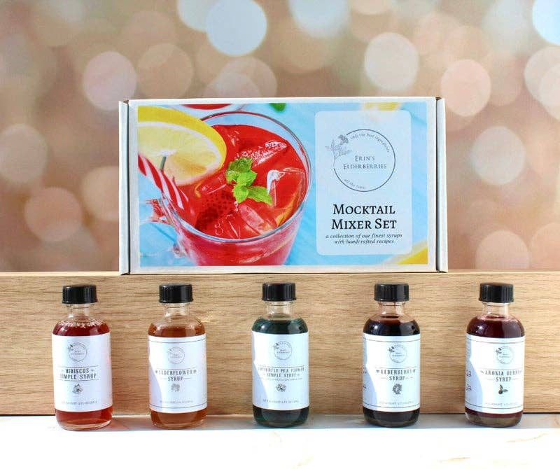 Erin's Elderberries - Wholesale Flavored Syrup - Mini 2 oz Glass Syrups5